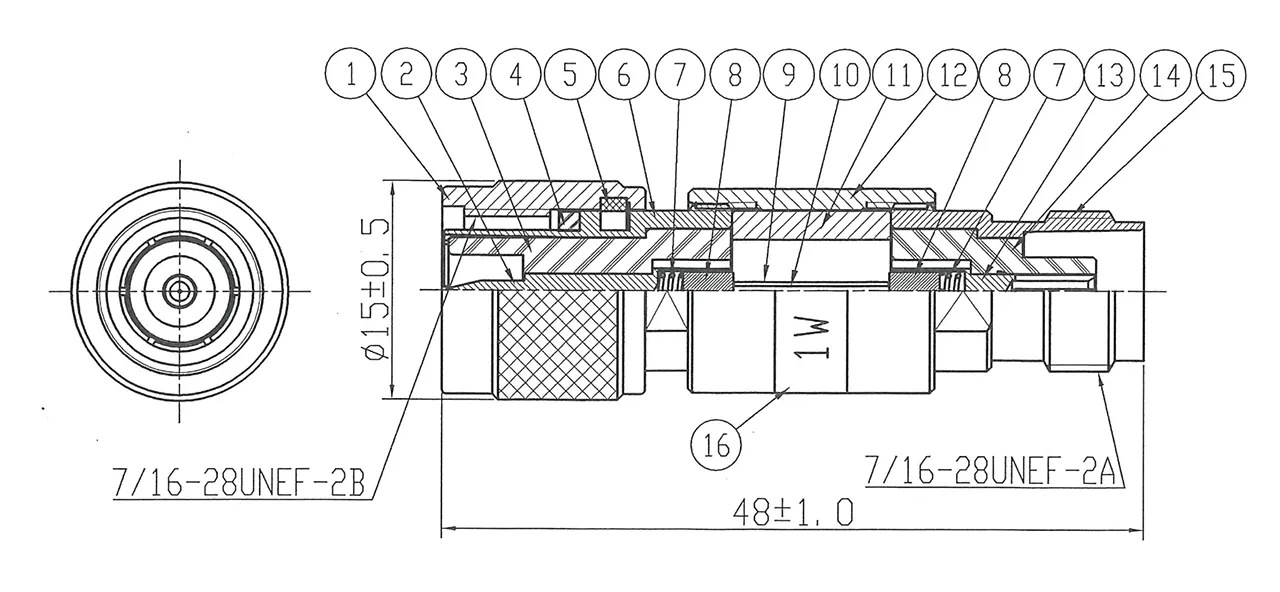 TAT-33Bシリーズ（TNC型1W同軸固定減衰器）